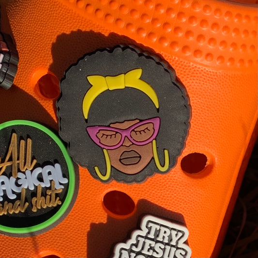 SHOE CHARMS -  RETRO GLASSES BEAUTY - ShoeNami