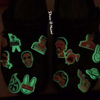 SHOE CHARMS - BAD BUNNY HEART GLASSES - ShoeNami