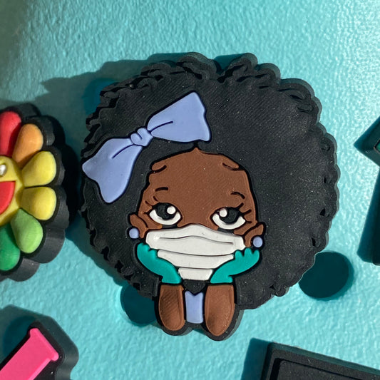 SHOE CHARMS - MASK PURPLE BOW CUTIE - ShoeNami