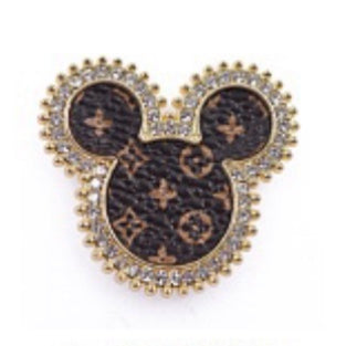 METAL SHOE CHARMS - MICKEY MONOGRAM - ShoeNami