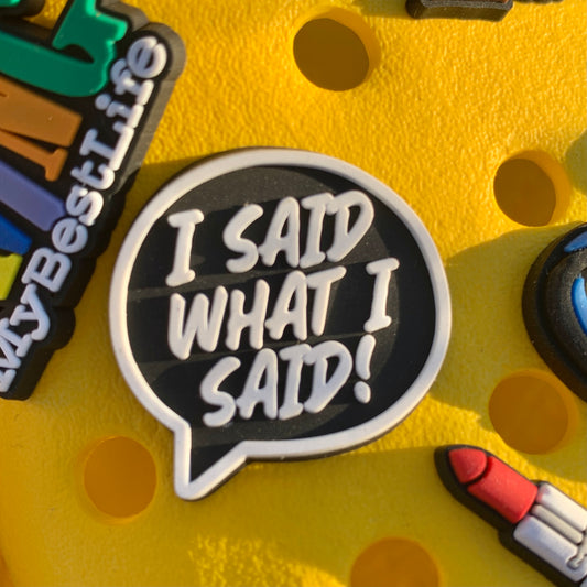 SHOE CHARMS - I SAID WHAT I SAID - ShoeNami