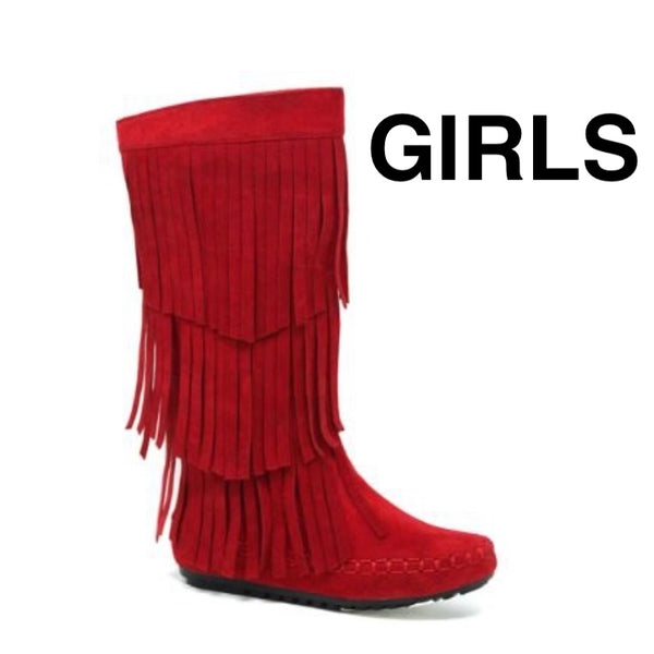 FRINGY-25Y GIRLS Red - ShoeNami
