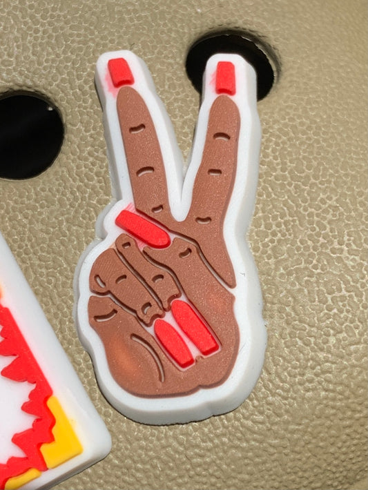 SHOE CHARMS - PEACE OUT NAILS - ShoeNami