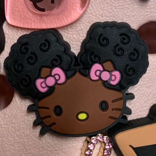 SHOE CHARMS - AFRO PUFFS HELLO KITTY - ShoeNami