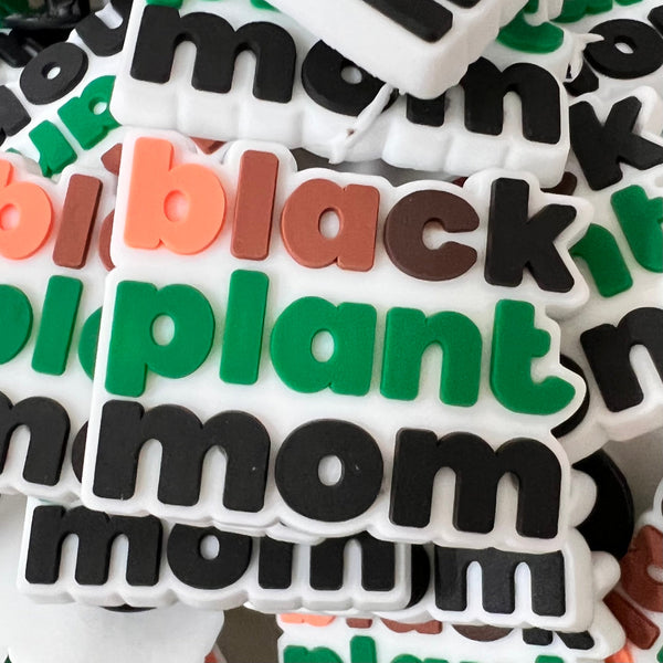 SHOE CHARMS - BLACK PLANT MOM - ShoeNami