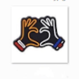 SHOE CHARMS - NEON HEART HANDS - ShoeNami