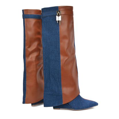 VALERI-5 Denim Blue/Tan - ShoeNami