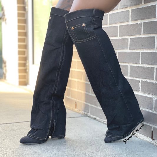 MARGET Black Denim - ShoeNami