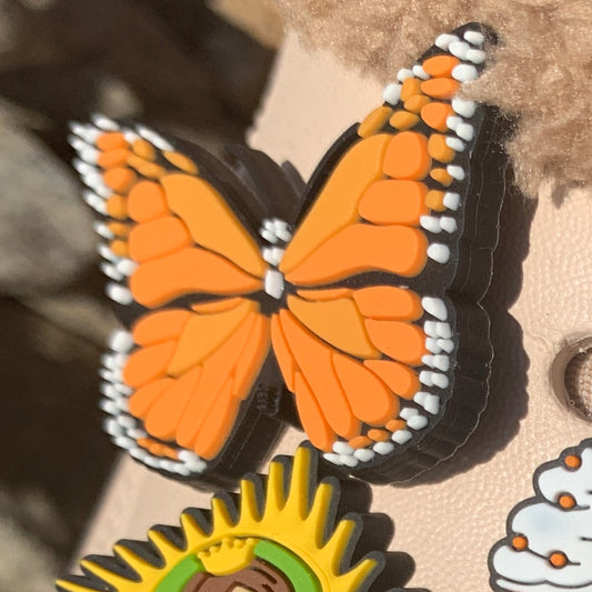 SHOE CHARMS - ORANGE BUTTERFLY - ShoeNami