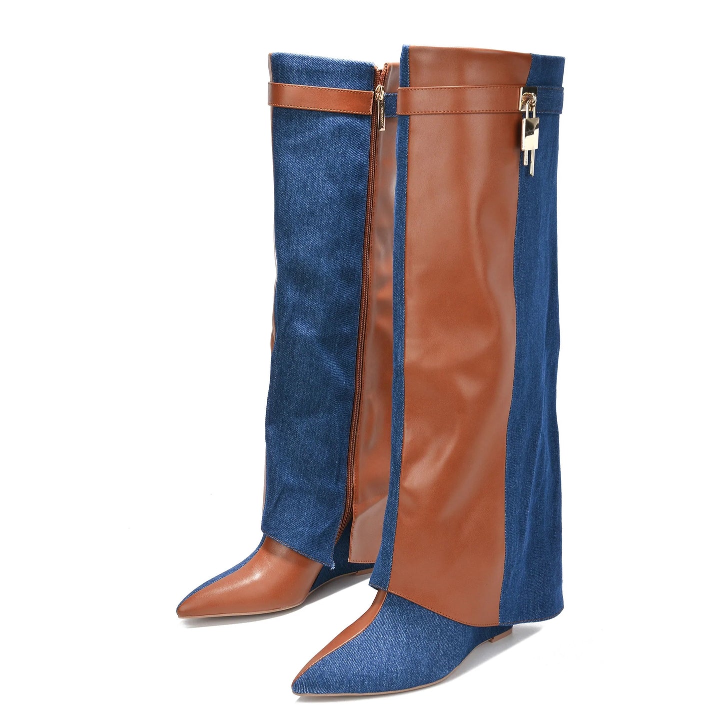 VALERI-5 Denim Blue/Tan - ShoeNami