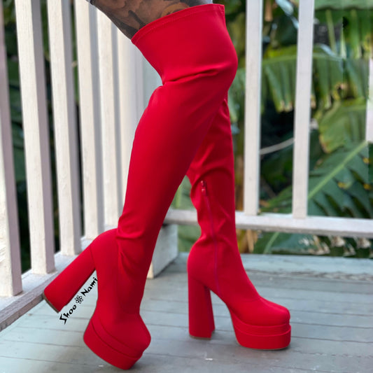 STACK-15 Red Lycra - ShoeNami