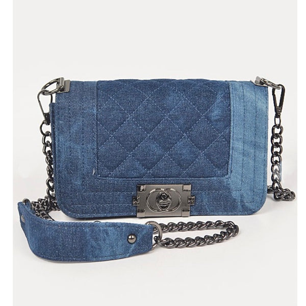 WASHED OUT BAG/HPC5042 Dark Blue Denim - ShoeNami