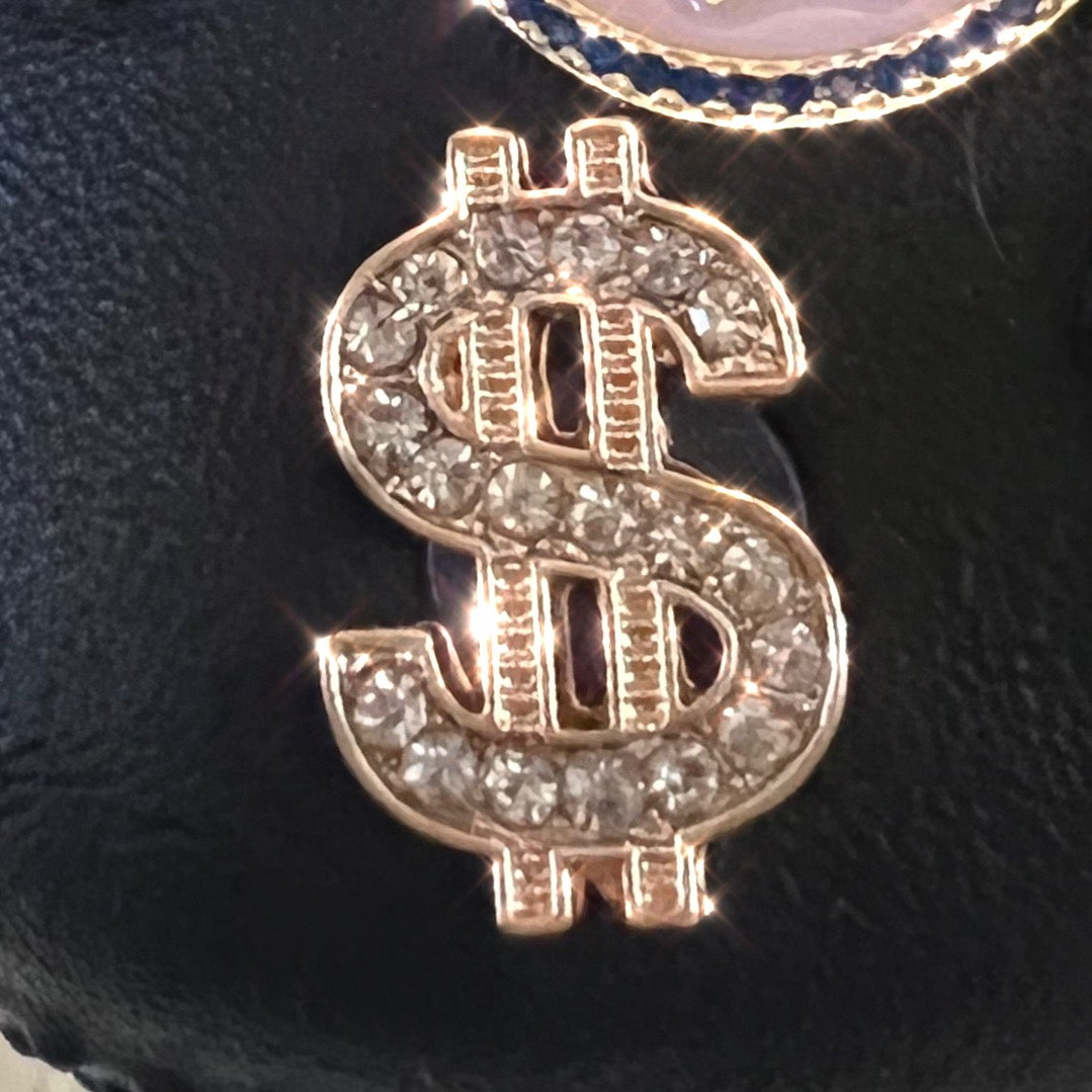 METAL SHOE CHARMS - BLINGY DOLLAR - ShoeNami