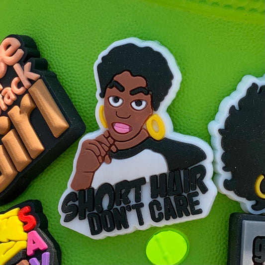 SHOE CHARMS - SHORT HAIR DON’T CARE - ShoeNami