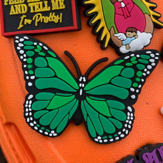 SHOE CHARMS - GREEN BUTTERFLY - ShoeNami