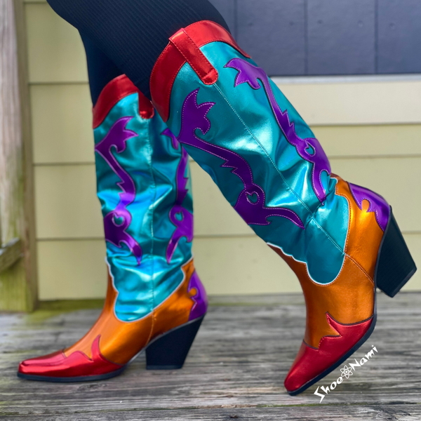 JULIANA Teal Multi - ShoeNami