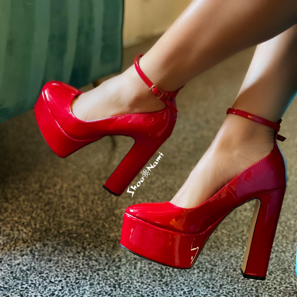 REESE-01 Red Patent - ShoeNami